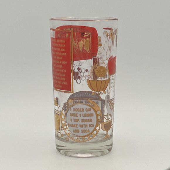 Vintage Mid-Century Cocktail Recipe Glasses - Set of 4 - Picture 3 of 3